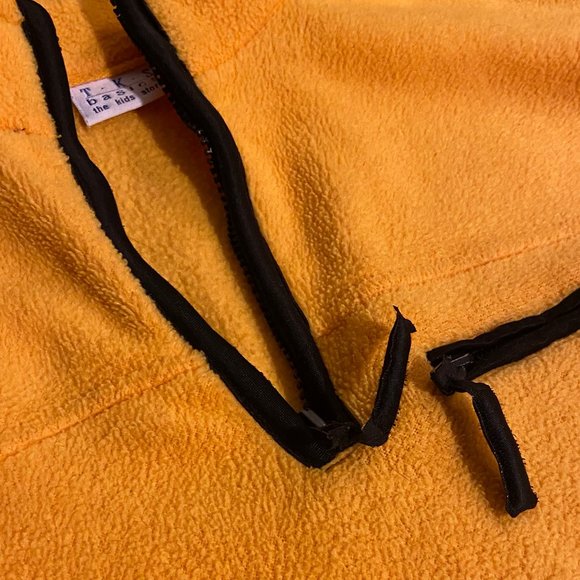 Vintage Yellow Fleece Quarter-Zip Sweatshirt Pullover - Picture 3 of 6